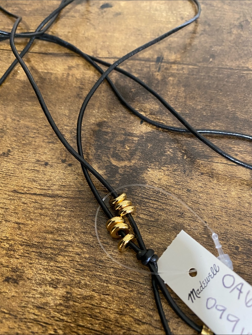 NWT MADEWELL Fish Charm Leather Cord Necklace - Picture 7 of 7
